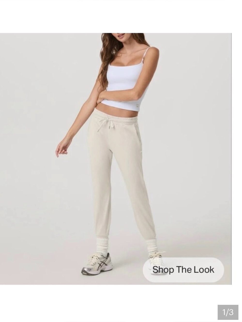 VUORI women's Performance Jogger ecru heather size MEDIUM NWT